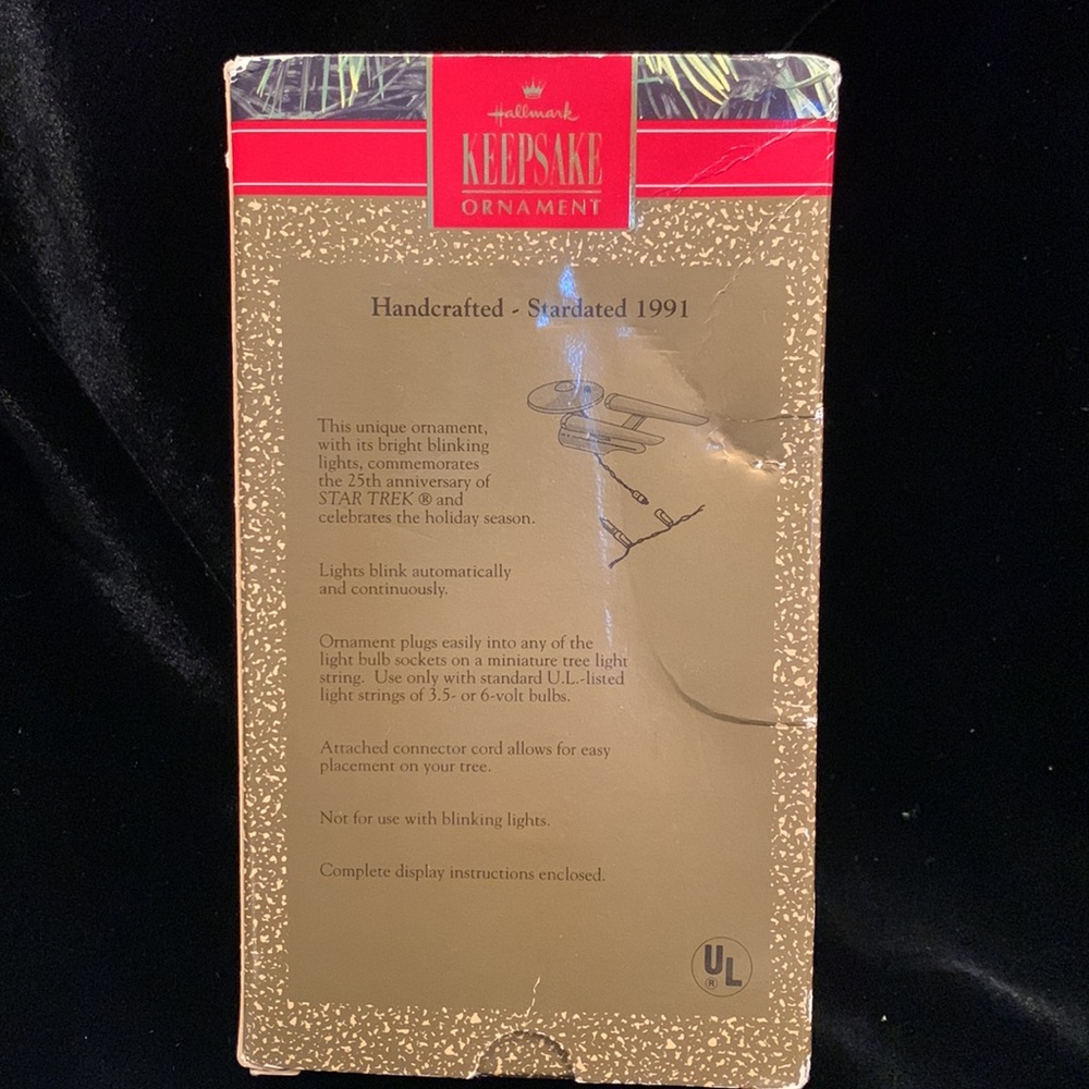 1991 25th Anniversary Star Trek Starship Enterprise Hallmark Ornament - Picture 7 of 8